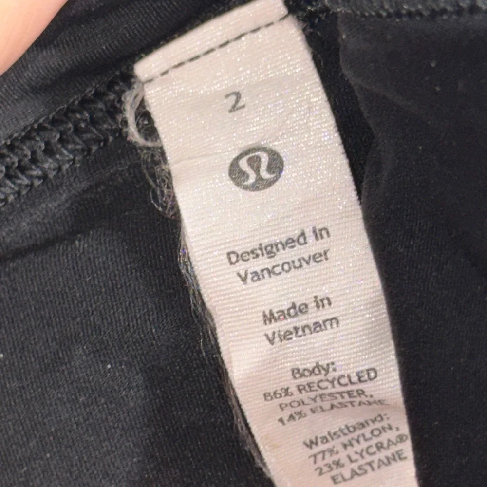 Lululemon Size 2 Black Pace Rival Skirt Tall Tennis‎ Golf Athletic Sporty Active